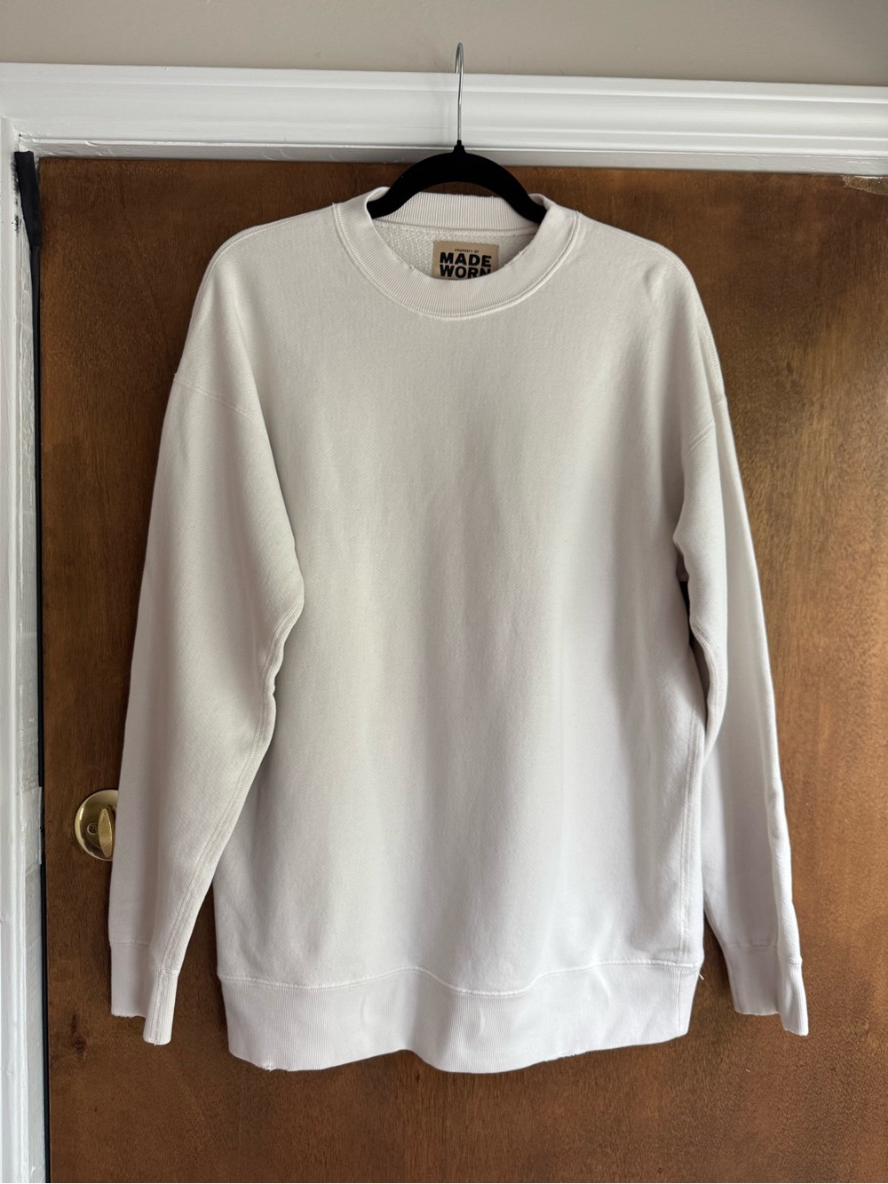 MadeWorn Men's Crewneck Sweatshirt in Off-White